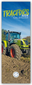 Tractors - Traktoren 2024 - Slimline-Kalender: Original Carousel Calendar [Mehrsprachig] [Kalender]