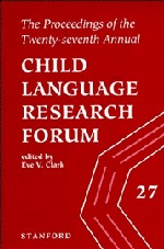 The Proceedings of the 27th Annual Child Language Research Forum