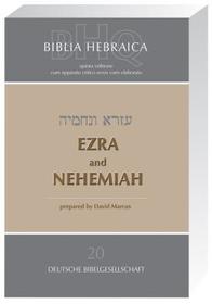 Biblia Hebraica Quinta (Bhq) Vol 20: Ezra and Nehemiah (Softcover)