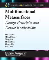 Multifunctional Metasurfaces: Design Principles and Device Realizations