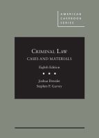 Cases and Materials on Criminal Law