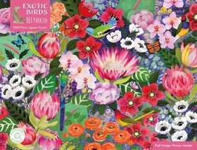 Adult Sustainable Jigsaw Puzzle Bex Parkin: Exotic Birds: 1000-Pieces. Ethical, Sustainable, Earth-Friendly