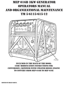 MEP 016B 3KW Generator Operators Manual and Organizational Maintenance TM 5-6115-615-12