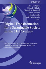 Digital Transformation for a Sustainable Society in the 21st Century: I3E 2019 IFIP WG 6.11 International Workshops, Trondheim, Norway, September 18–20, 2019, Revised Selected Papers
