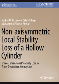 Non-axisymmetric Local Stability Loss of a Hollow Cylinder: Three-Dimensional Stability Loss in Time-Dependent Composites