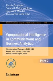 Computational Intelligence in Communications and Business Analytics: 5th International Conference, CICBA 2023, Kalyani, India, January 27–28, 2023, Revised Selected Papers, Part II