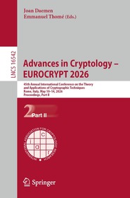 Advances in Cryptology – EUROCRYPT 2026: 45th Annual International Conference on the Theory and Applications of Cryptographic Techniques, Rome, Italy, May 10–14, 2026, Proceedings, Part II