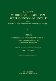 Galeni In Hippocratis Epidemiarum librum VI commentariorum I–VIII versio Arabica: Commentaria IV–VI