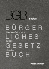 Kommentar zum Bürgerlichen Gesetzbuch mit Einführungsgesetz und Nebengesetzen (BGB) (Soergel): Band 2/1, Allgemeiner Teil 2/1: §§ 104-157