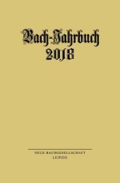 Bach-Jahrbuch 2018: 104. Jg.