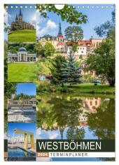 WESTBÖHMEN Terminplaner (Wandkalender 2024 DIN A4 hoch), CALVENDO Monatskalender: Historische Bauwerke und idyllische Orte