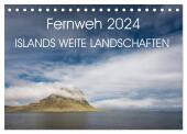 Fernweh 2024 - Islands weite Landschaften (Tischkalender 2024 DIN A5 quer), CALVENDO Monatskalender: Faszinierende Landschaften Islands vereint in diesem Kalender