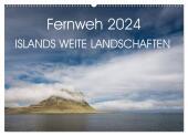 Fernweh 2024 - Islands weite Landschaften (Wandkalender 2024 DIN A2 quer), CALVENDO Monatskalender: Faszinierende Landschaften Islands vereint in diesem Kalender
