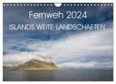 Fernweh 2024 - Islands weite Landschaften (Wandkalender 2024 DIN A4 quer), CALVENDO Monatskalender: Faszinierende Landschaften Islands vereint in diesem Kalender
