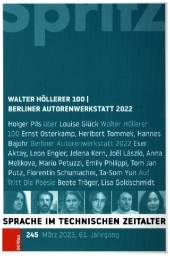 Berliner Autor*innenwerkstatt Prosa 2022: Sprache im technischen Zeitalter 245, Jg. 61, 1
