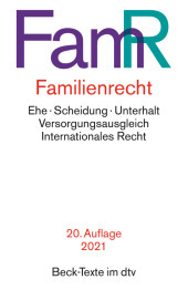 Familienrecht FamR: Rechtsstand: 1. Januar 2021. Textausgabe