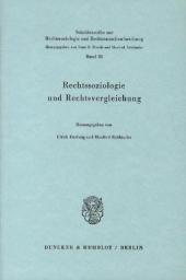 Rechtssoziologie und Rechtsvergleichung.