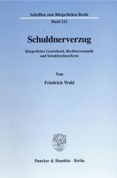 Schuldnerverzug.: Bürgerliches Gesetzbuch, Rechtssystematik und Schuldrechtsreform.. Dissertationsschrift