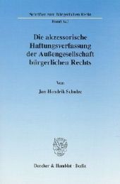 Die akzessorische Haftungsverfassung der Außengesellschaft bürgerlichen Rechts.: Dissertationsschrift