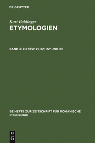 Zu FEW 21, 22¹, 22² und 23: Untersuchungen zu FEW 21-23.. Mit Registern zu den Bänden 1-3