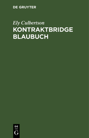 Kontraktbridge Blaubuch Kontraktbridge Blaubuch