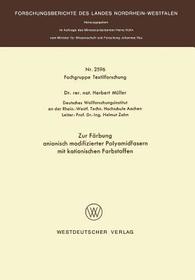 Zur Färbung anionisch modifizierter Polyamidfasern mit kationischen Farbstoffen Zur Färbung anionisch modifizierter Polyamidfasern mit kationischen Farbstoffen