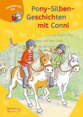 LESEMAUS zum Lesenlernen Sammelbände: Pony-Silben-Geschichten mit Conni: 3 Pferdegeschichten mit farbiger Silbenmarkierung und Leserätseln für Kinder ab 6 Jahren