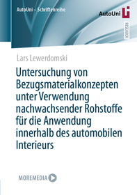 Untersuchung von Bezugsmaterialkonzepten unter Verwendung nachwachsender Rohstoffe für die Anwendung innerhalb des automobilen Interieurs
