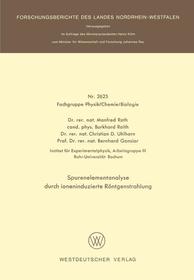 Spurenelementanalyse durch ioneninduzierte Röntgenstrahlung Spurenelementanalyse durch ioneninduzierte Röntgenstrahlung