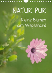 NATUR PUR Kleine Blumen am Wegesrand (Wandkalender 2023 DIN A4 hoch): Nahaufnahmen kleiner Blumen am Wegesrand (Monatskalender, 14 Seiten )