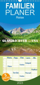 Familienplaner Glanzlichter der USA (Wandkalender 2023 , 21 cm x 45 cm, hoch): Faszinierende Landschaften im Südwesten der USA. (Monatskalender, 14 Seiten )