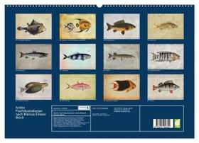 Antike Fischillustrationen nach Marcus Elieser Bloch (hochwertiger Premium Wandkalender 2024 DIN A2 quer), Kunstdruck in Hochglanz: Wunderschöne Aquarelle nach dem Naturwissenschaftler Marcus Bloch, 1723-1799