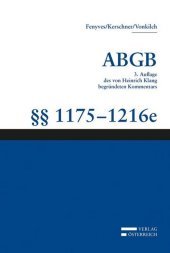 Großkommentar zum ABGB - Klang Kommentar: §§ 1175-1216e ABGB, GesbR Großkommentar zum ABGB - Klang Kommentar: §§ 1175-1216e ABGB, GesbR