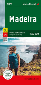Madeira, Wander- und Freizeitkarte 1:30.000, freytag & berndt: GPX Tracks, wasserfest und reißfest