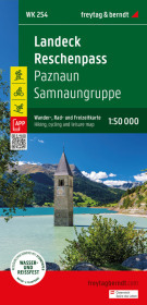 Landeck - Reschenpass, Wander-, Rad- und Freizeitkarte 1:50.000, freytag & berndt, WK 254: Paznaun - Samnaungruppe, mit APP, wasserfest und reißfest