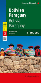 Bolivien - Paraguay, Straßenkarte 1:1.800.000, freytag & berndt Bolivien - Paraguay, Straßenkarte 1:1.800.000, freytag & berndt