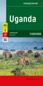 Uganda, Straßenkarte 1:500.000, freytag & berndt
