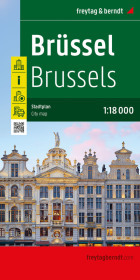 Bruxelles / Brüssel, Stadtplan 1:18.000, freytag & berndt: Gesamtplan inkl. Innenstadtplan