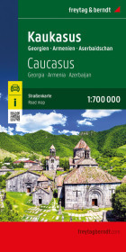 Kaukasus, Straßenkarte 1:700.000, freytag & berndt: Georgien - Armenien - Aserbaidschan