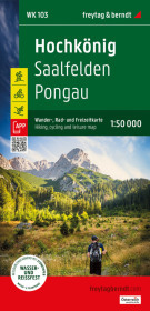 Hochkönig, Wander-, Rad- und Freizeitkarte 1:50.000, freytag & berndt, WK 103: Saalfelden - Pongau, mit APP, wasserfest und reißfest