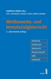 Wettbewerbs- und Immaterialgüterrecht (f. Österreich): Patentrecht, Urheberrecht, Markenrecht, Musterschutzrecht, UWG, Kartellrecht