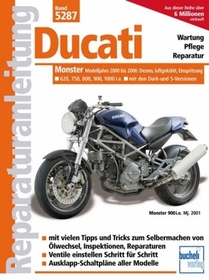 Ducati Monster ab 2000, Einspritzer, luftgekühlt; .: Modelljahre 2000 bis 2006; Desmo; luftgekühlt, Einspritzung, 620, 750, 800, 900, 1000 i.e. mit den Dark- und S-Versionen
