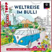 Colorful World - Weltreise im Bulli: Das offizielle Ausmalbuch mit dem kultigen VW-Bus