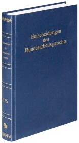 Entscheidungen des Bundesarbeitsgerichts (BAGE 175): Band 175
