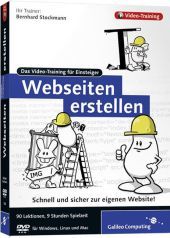 Webseiten erstellen, DVD-ROM: Schnell und sicher zur eigenen Website! Das Video-Training für Einsteiger. 90 Lektionen, 9 Stunden Spielzeit. Für Windows Vista/XP/2000/98, Mac OS X und Linux