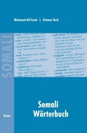 Somali Wörterbuch: Deutsch-Somali / Somali-Englisch-Deutsch