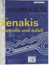 Iannis Xenakis: Kontrolle und Zufall. Zur Ausstellung in der Akademie der Künste, Berlin. Dtsch.-Engl.