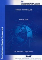 Supply Techniques.: Reading Paper from the Supply Management Institute's series Purchasing and Supply Management(TM).