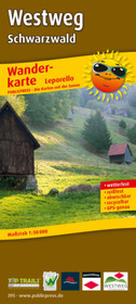 PublicPress Leporello Wanderkarte Westweg Schwarzwald, Pforzheim - Basel: Wetterfest, reissfest, abwischbar, GPS-genau. 1:50000