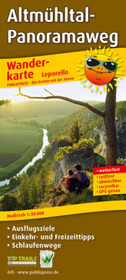 PUBLICPRESS Leporello Wanderkarte Altmühltal-Panoramaweg, Gunzenhausen - Kelheim: Mit Ausflugszielen, Einkehr- & Freizeittipps und Schlaufenwegen, wetterfest, reissfest, abwischbar, GPS-genau. 1:50000